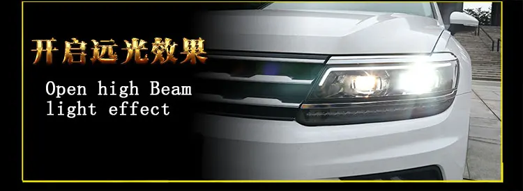Авто часть стиль светодиодный головной фонарь для VW Tiguan светодиодный фонарь для Tiguan drl H7 hid Биксеноновые линзы Ангел глаз ближнего света