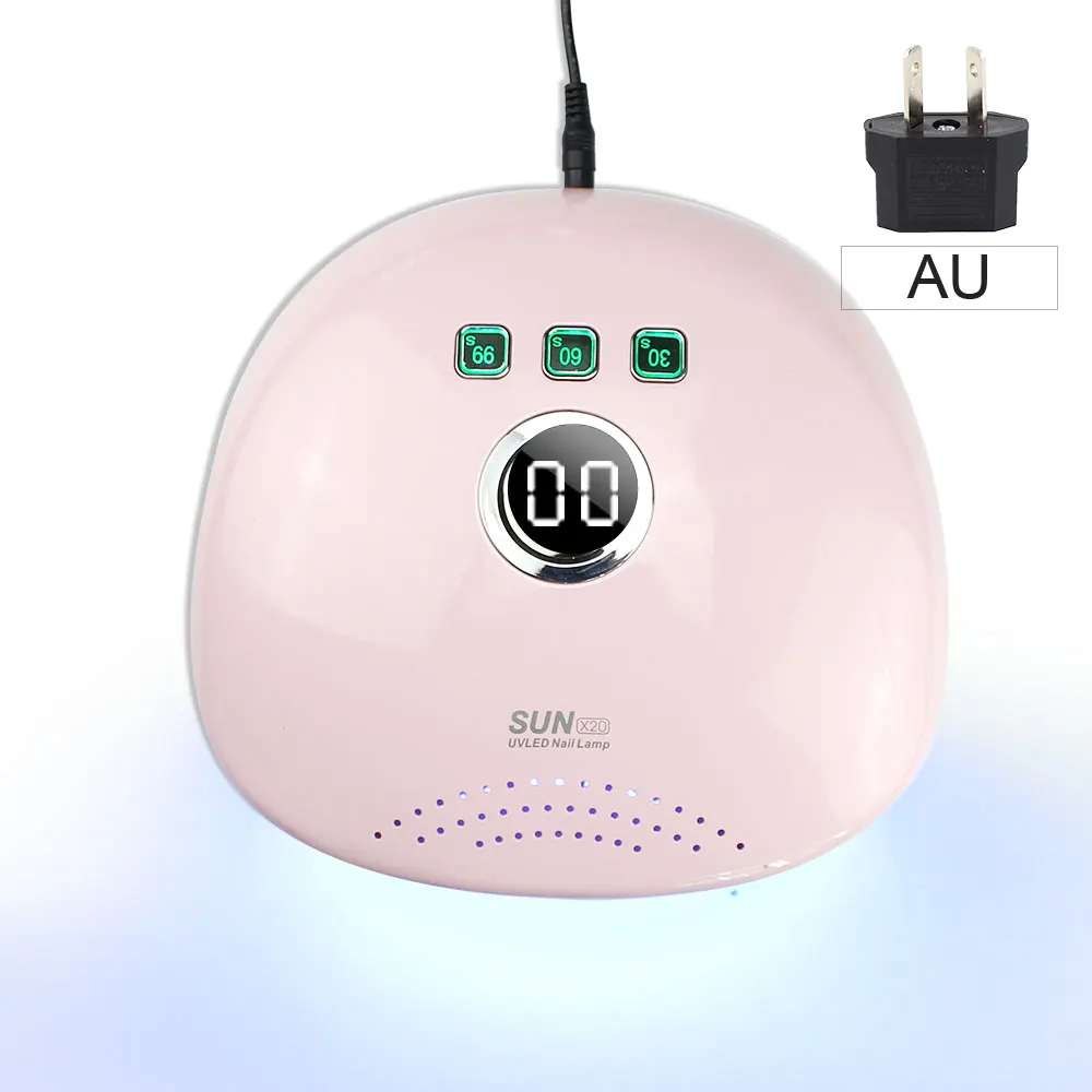 AU plug Sunx20 48 Вт светодио дный УФ-лампы для ногтей сушилка для лечения гель для ногтей машина маникюр свет лампы ноготь ногти Красота Nail Art инструменты - Цвет: AU plug