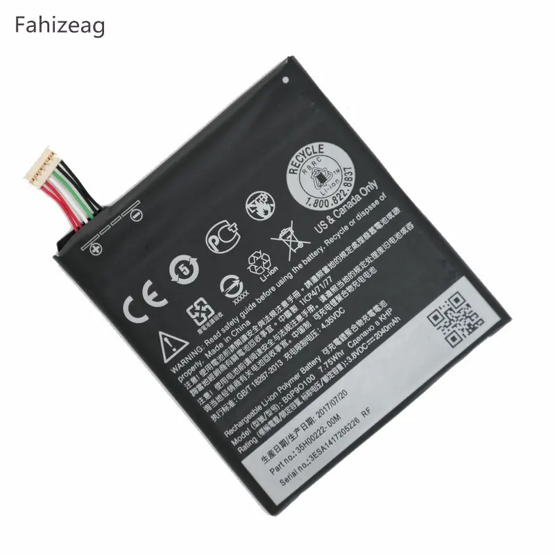 Fahizeag 2040 мАч B0P9O100 сменный литий полимерный аккумулятор для HTC Desire 612 D610 D610n D610t 610