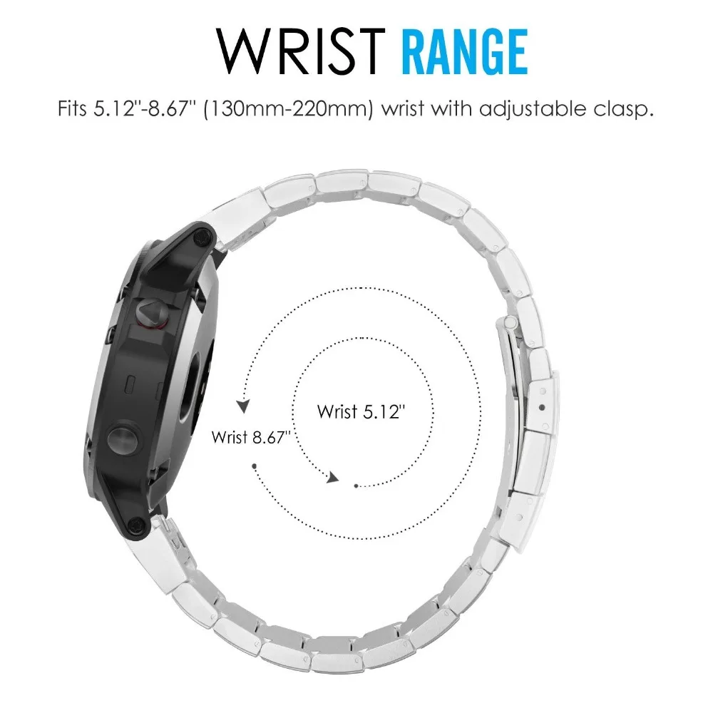 Ремешок для наручных часов из нержавеющей стали Garmin Fenix 3/5/5X/5S простая быстрая