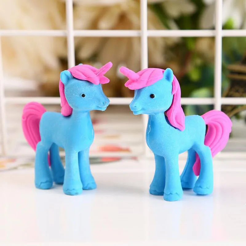 1 шт. Kawaii Единорог ластик в форме пони из мультфильма милый карандашный