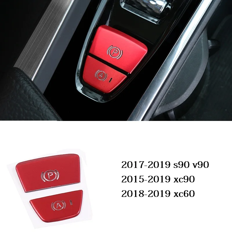 Красный Для Volvo XC60 электронного стояночного тормоза P светильник блесток- s90 v90 автомобиля стикер- xc90 - Название цвета: Красный