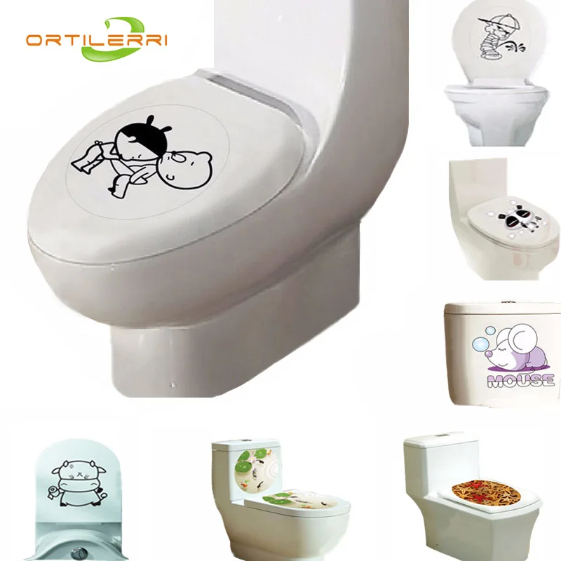 Home Decor ТУАЛЕТ Стикер Стены Плакат Пьедестал Пан Крышка Наклейки Туалет Стул Комод