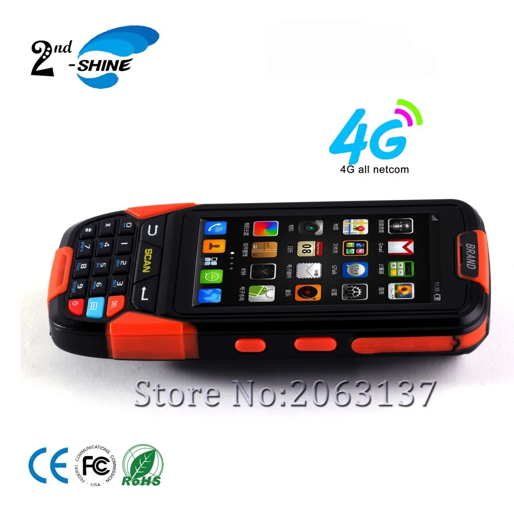 Ручной терминал сборщик данных PDA 4G ip65 Водонепроницаемый Прочный планшетный ПК 1D