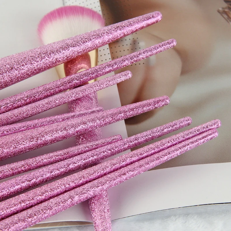 Профессиональные наборы кистей для макияжа BBL 10 шт./компл. модные блестящие