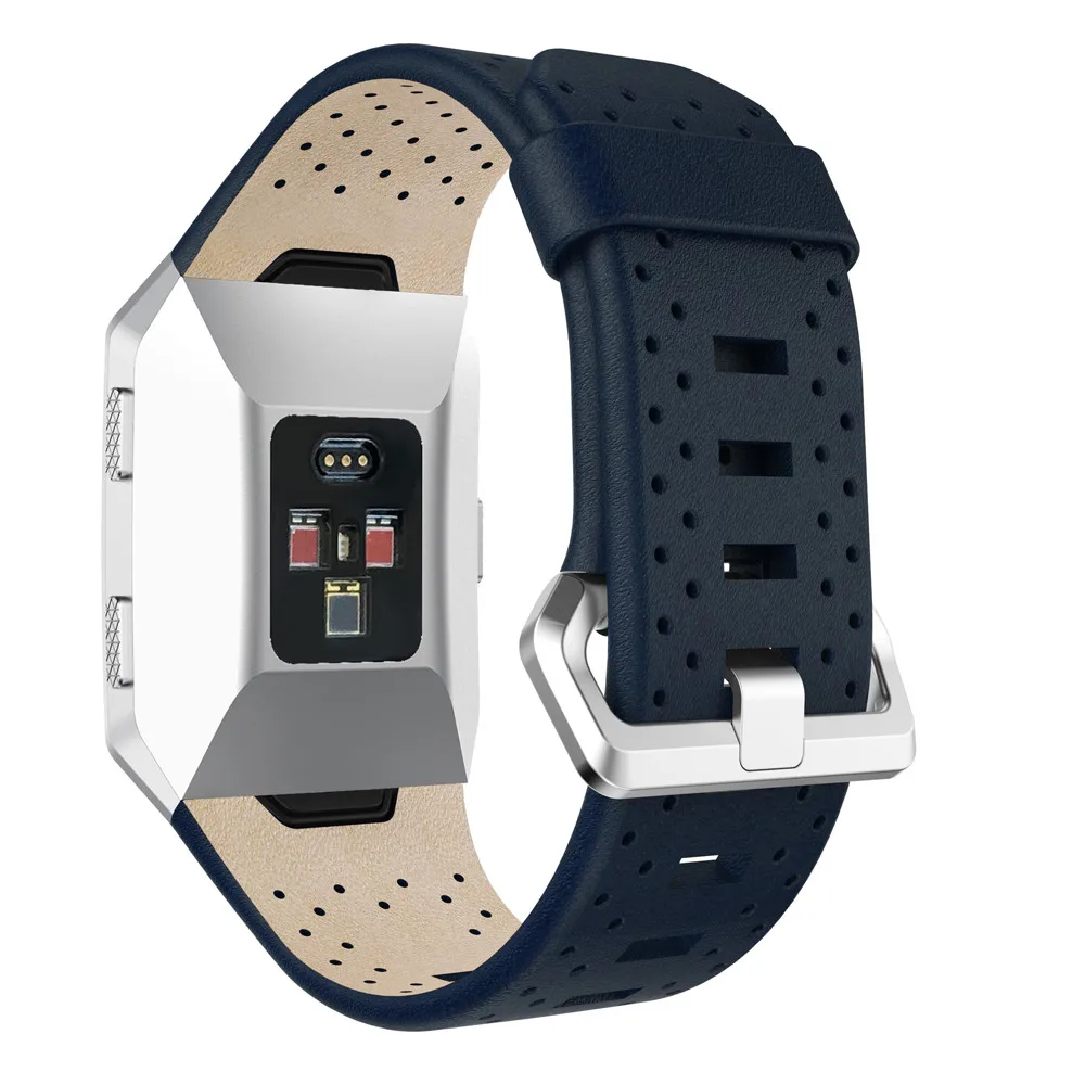 Для Fitbit ионные перфорированные кожаные аксессуары браслет быстросъемный ремешок для наручных часов модный мужской браслет
