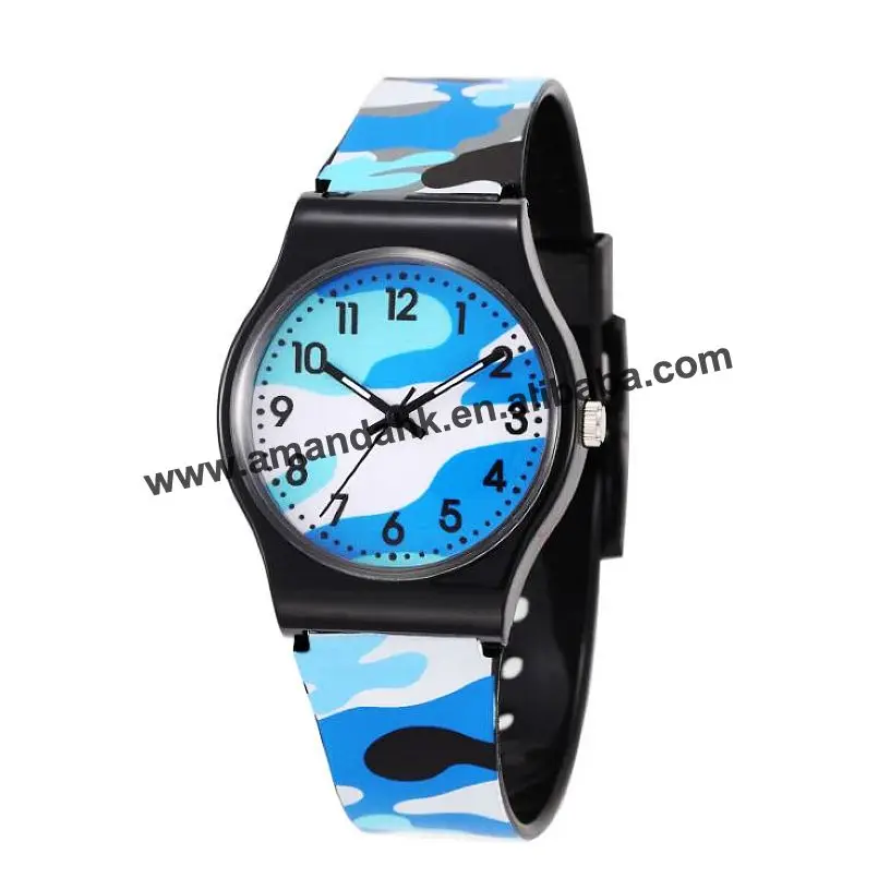

wholesale Fashion Camouflage Color Men Women Casual Quartz Watch Ladies Sport Wrist Watch Female