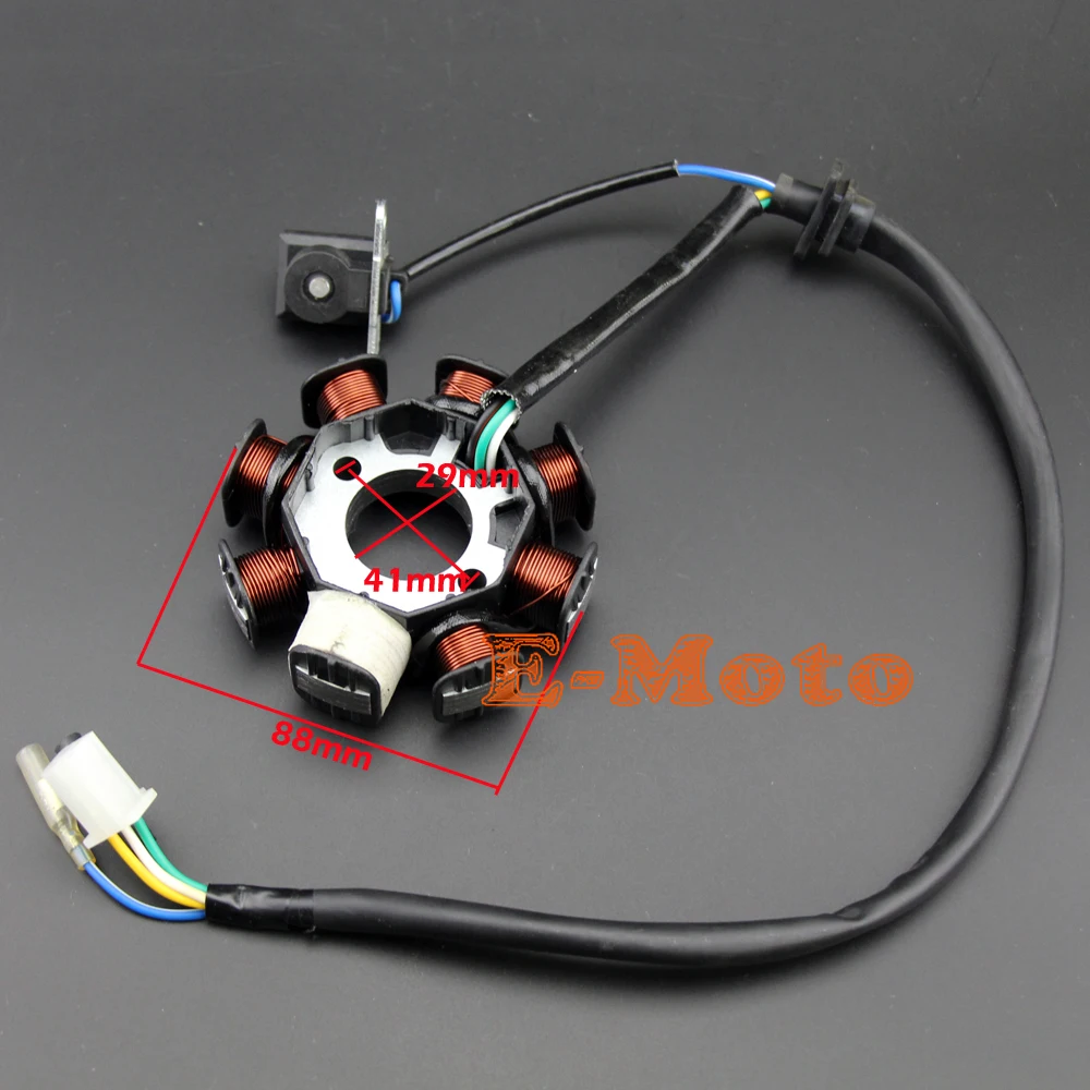 Китайский скутер GY6 125cc 150cc 8 Pole Катушка статор система зарядки ATV Мопед картинг Roketa