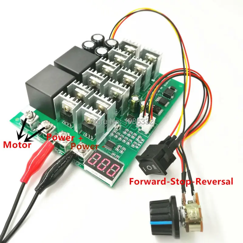 WS16 DC 10 55V 12V 24V 36V 48V 100A контроллер скорости двигателя PWM HHO RC выключатель обратного