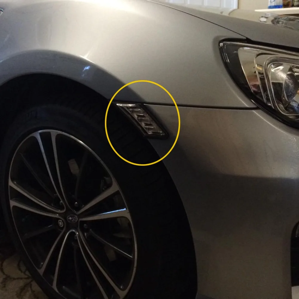 2 шт./Лот Белый/янтарный Светодиодный Боковой указатель света с кристально