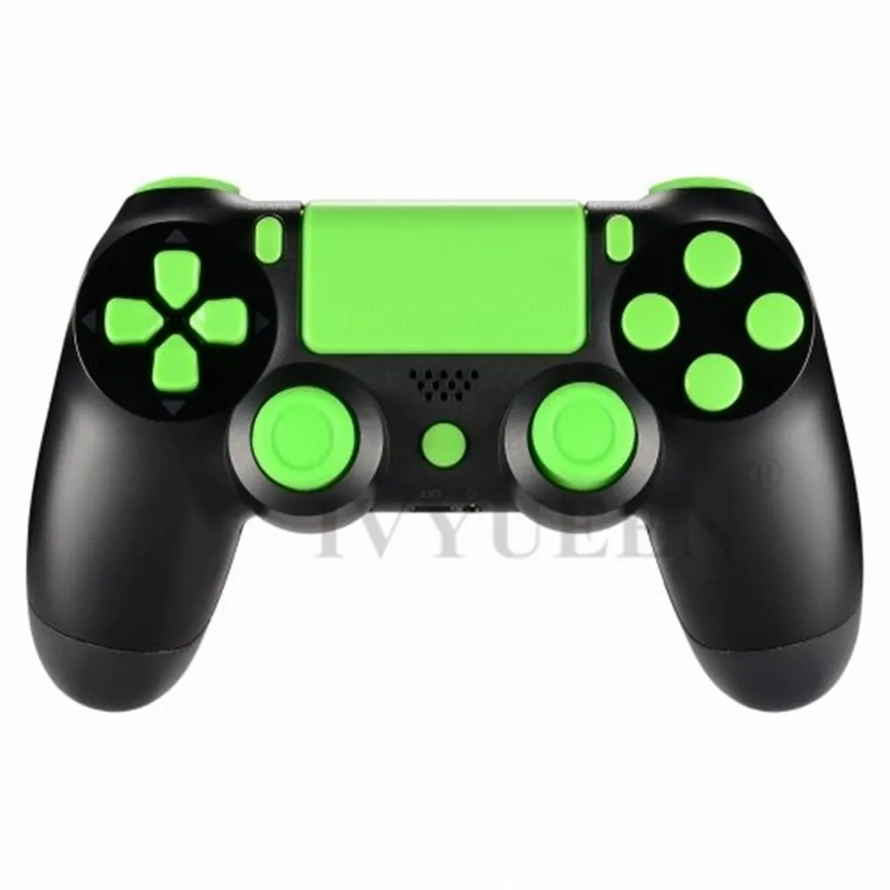 IVYUEEN для playstation Dualshock 4 PS4 Pro контроллер JDS-040 JDS040 R2 L2 R1 L1 триггер Dpad кнопки Mod Kit-зеленый красный прозрачный