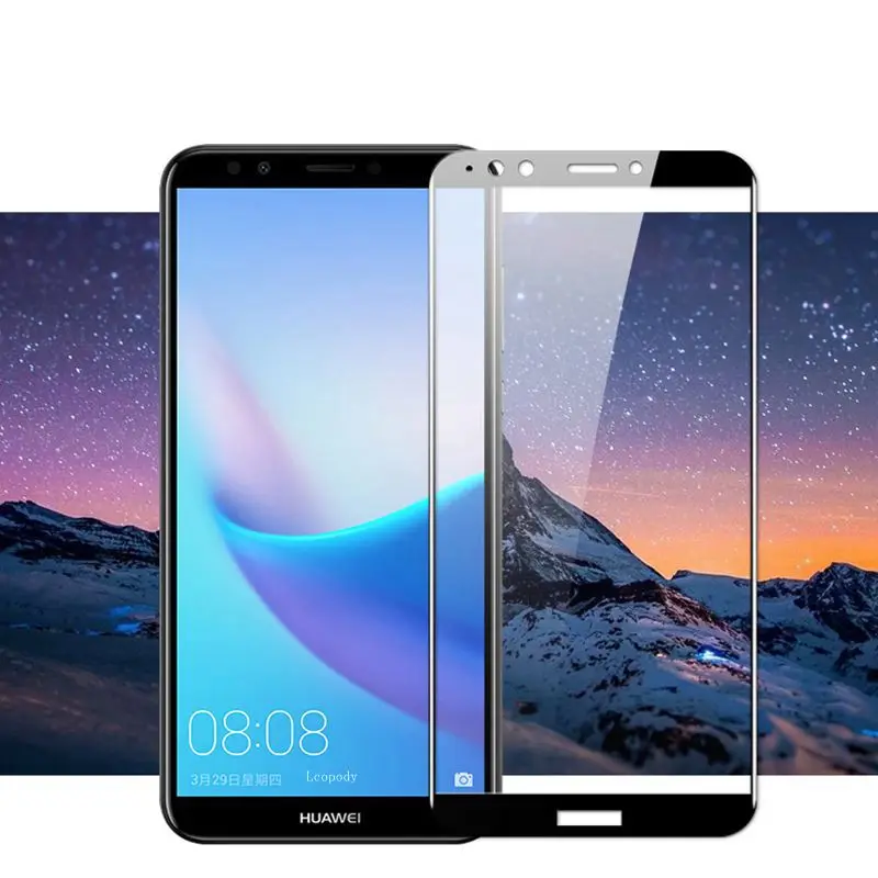 Закаленное стекло с полным покрытием для Huawei honor 7C защитная пленка экрана 5 99