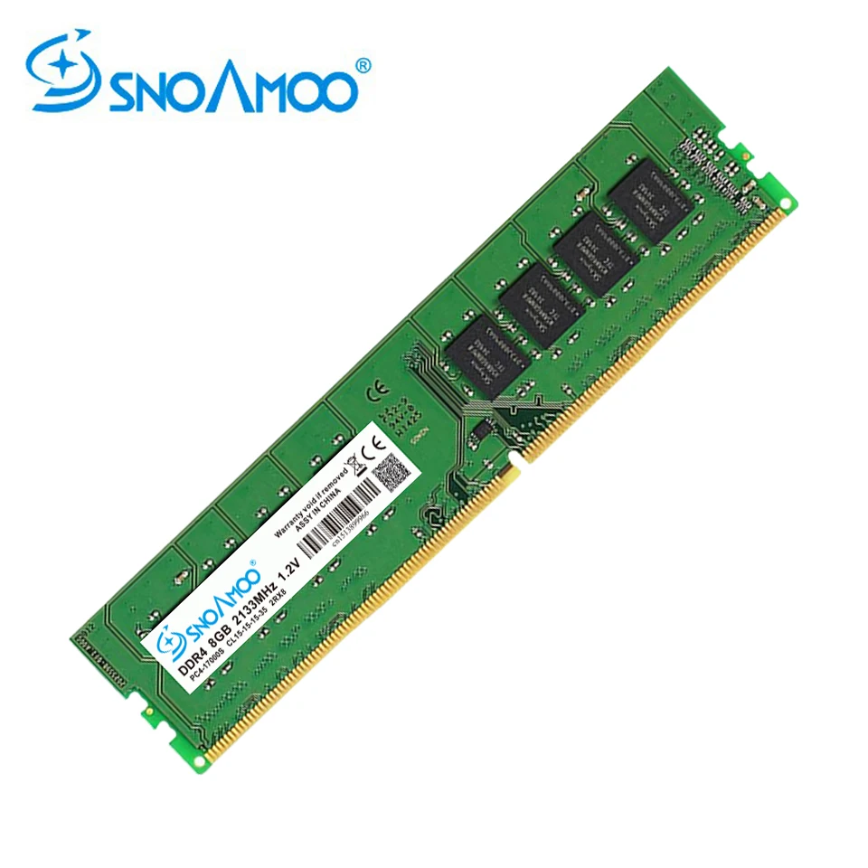 SNOAMOO DDR4 Новый настольный ПК 8 Гб 2133-2400 МГц CL15 PC4-17000S 1,2 в 2Rx8 8G 2,4-контактный DIMM для Intel компьютерных рам
