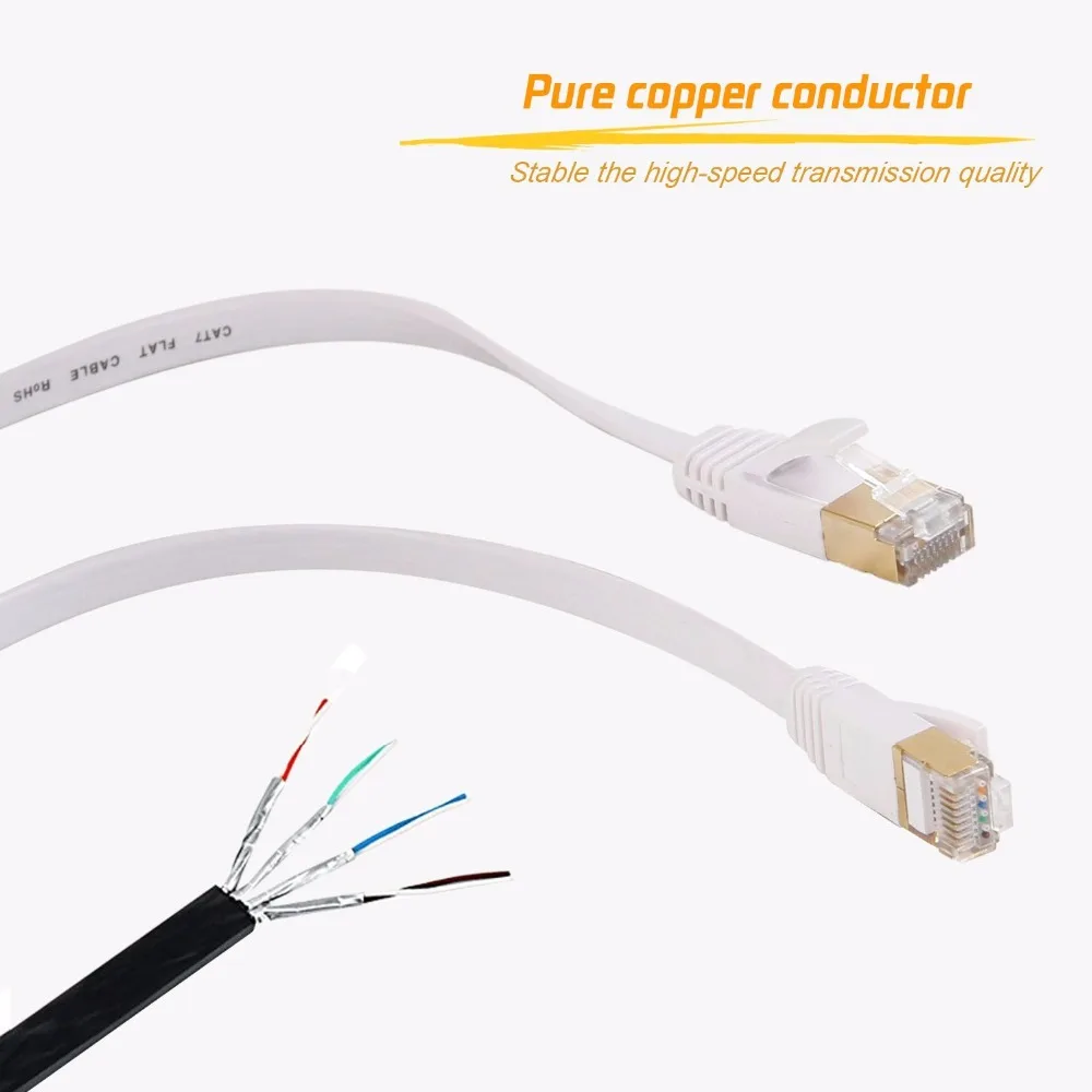 Ethernet кабель RJ45 плоский CAT7 0 3 м 1 2 м| |