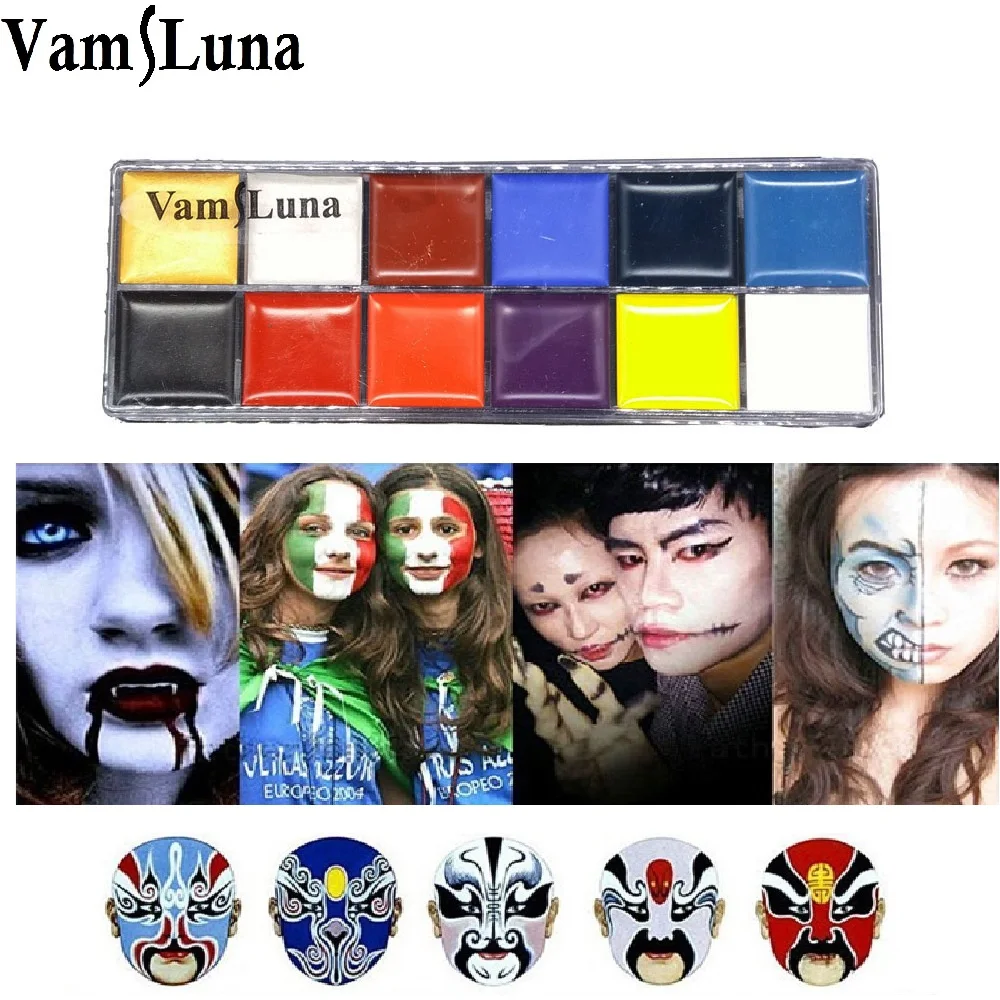 12 цв краска для тела и краски лица - Раскрашивание | Красота здоровье