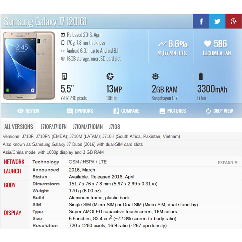 Для Samsung Galaxy J7 2016 J710FN J710M J710MN J710 J710F ЖК дисплей сенсорный экран в сборе Регулируемая