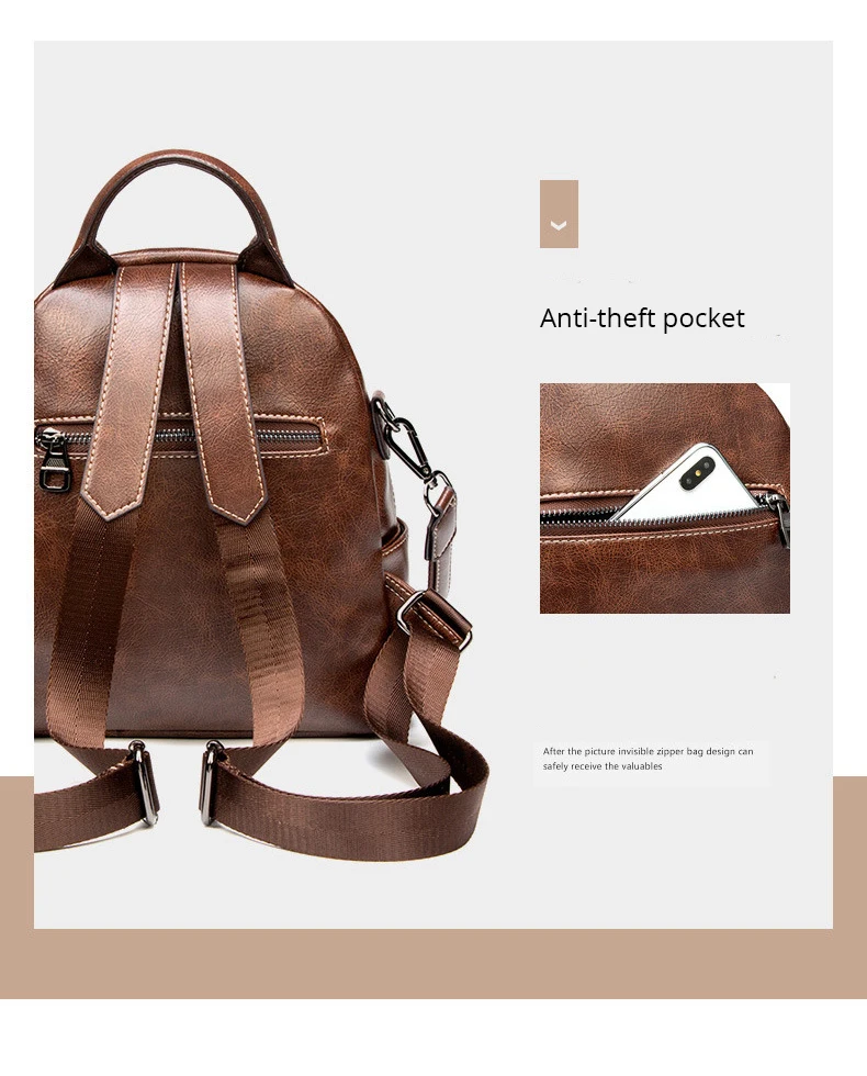 Винтажный женский рюкзак, масло, воск, кожаный рюкзак, Sac A Dos, дорожная сумка через плечо, школьные сумки для девочек-подростков, Mochila Feminina