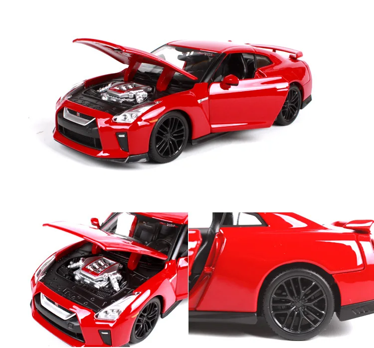 Bburago 1:24 Nissan GTR имитационная модель автомобиля из сплава украшение Коллекция игрушек инструменты подарок
