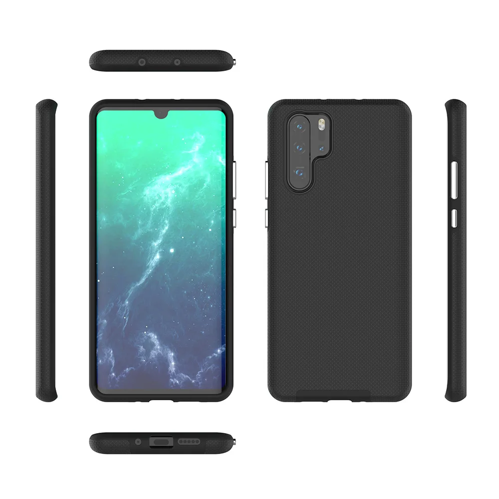 Чехол для Huawei P30 Pro P20 Lite бронированный ТПУ + ПК Двухслойный ударопрочный чехол