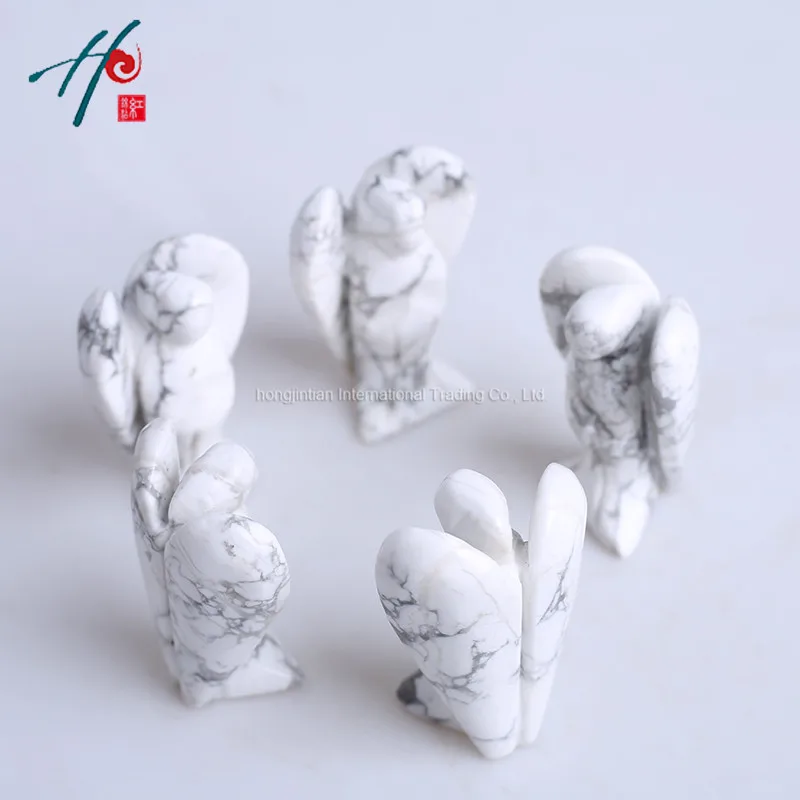 5 шт. Горячая saie белый бирюзовый кварц Ангел Форма кристалл исцеления Рейки