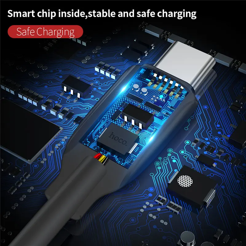 HOCO 1 м 2.4A USB C кабель для huawei P20 lite type C кабель USB зарядное устройство EU штекер type-c кабель для Redmi k20 pro
