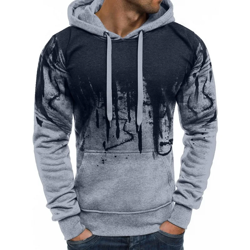 Gray CYSINCOS Мужская Спортивная повседневная одежда на молнии, модные толстовки, флисовая куртка, осенние толстовки, осенне-зимнее пальто, толстовки с капюшоном Hombre - Цвет: Gray