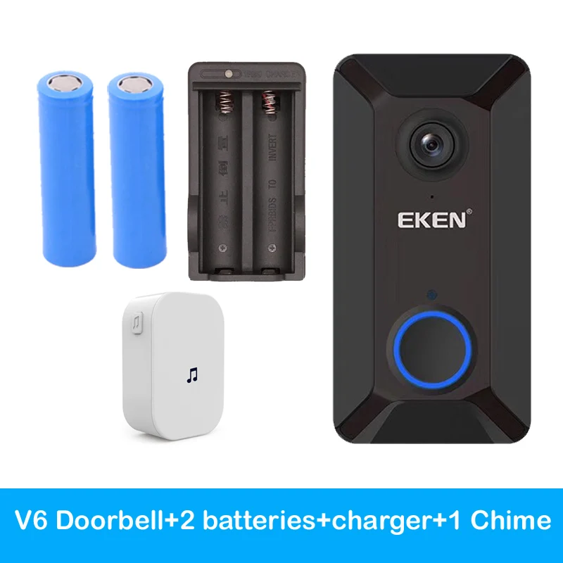 Eken V6 дверной колокольная камера Смарт Беспроводной 720P дверной звонок, камера Облачное хранилище ip Водонепроницаемый Дом ding dong безопасности Колокольчик для дома - Цвет: option3