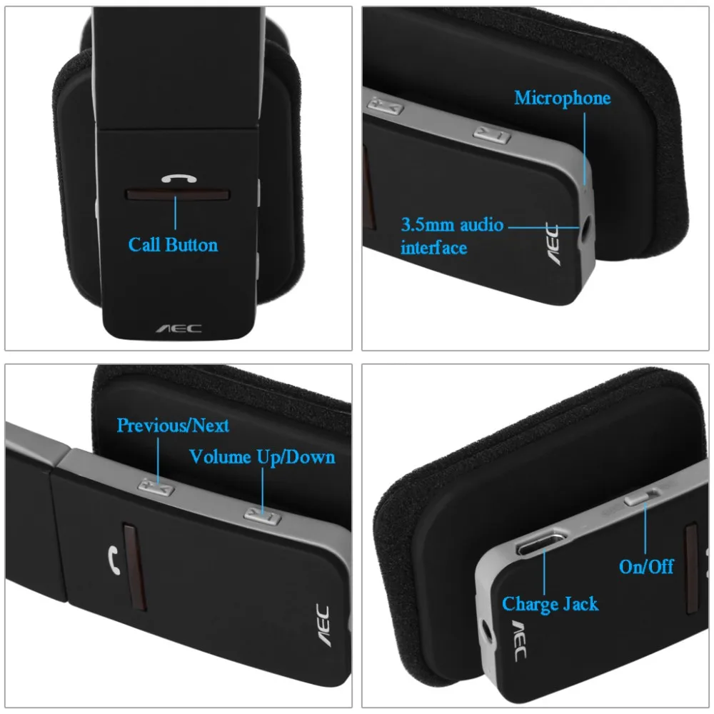 Excelvan BQ-618 беспроводные Bluetooth наушники встроенные микрофоны шумоподавление гарнитуры стерео звук Hifi наушники