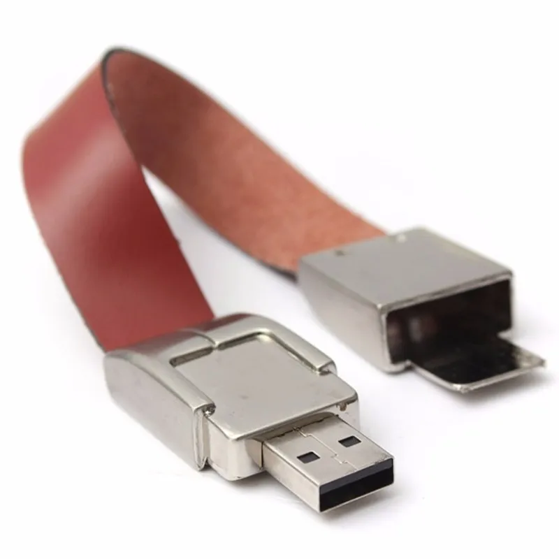TWOBRO кожаный браслет флешки ГБ 8 4 USB Флешка 32 16 металлическая ручка привода флэш