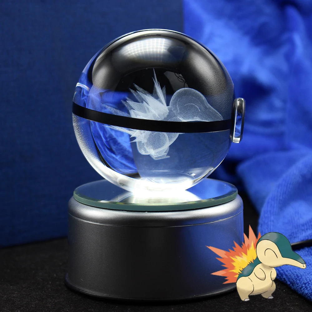 Стекло Pokeball Cyndaquil мультфильм 3D модель конструктор Покемон Фигурки для детей Партии питания