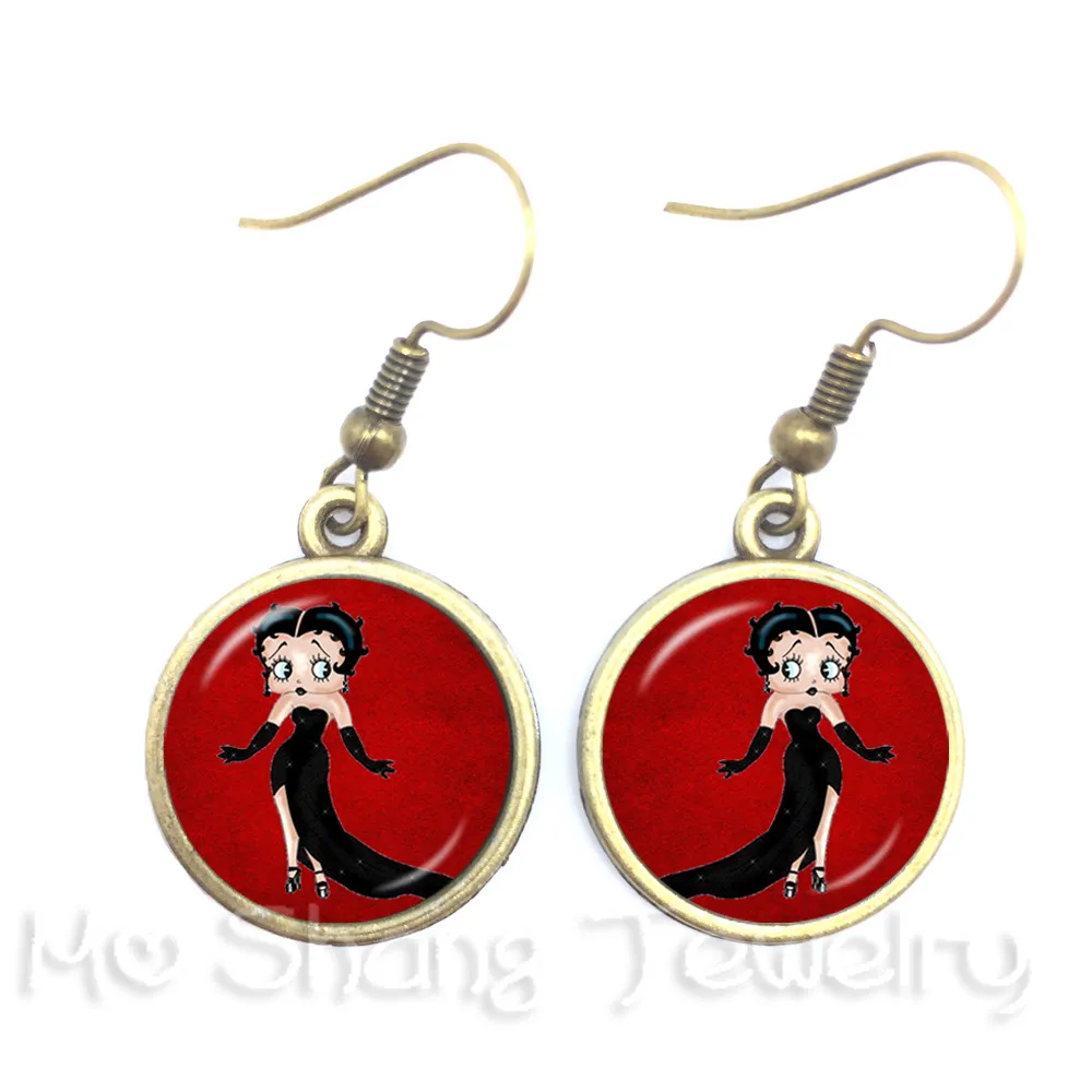 Пикантные Гипербола Betty Boop серии узор 16 мм круглые стеклянные бусины для создания