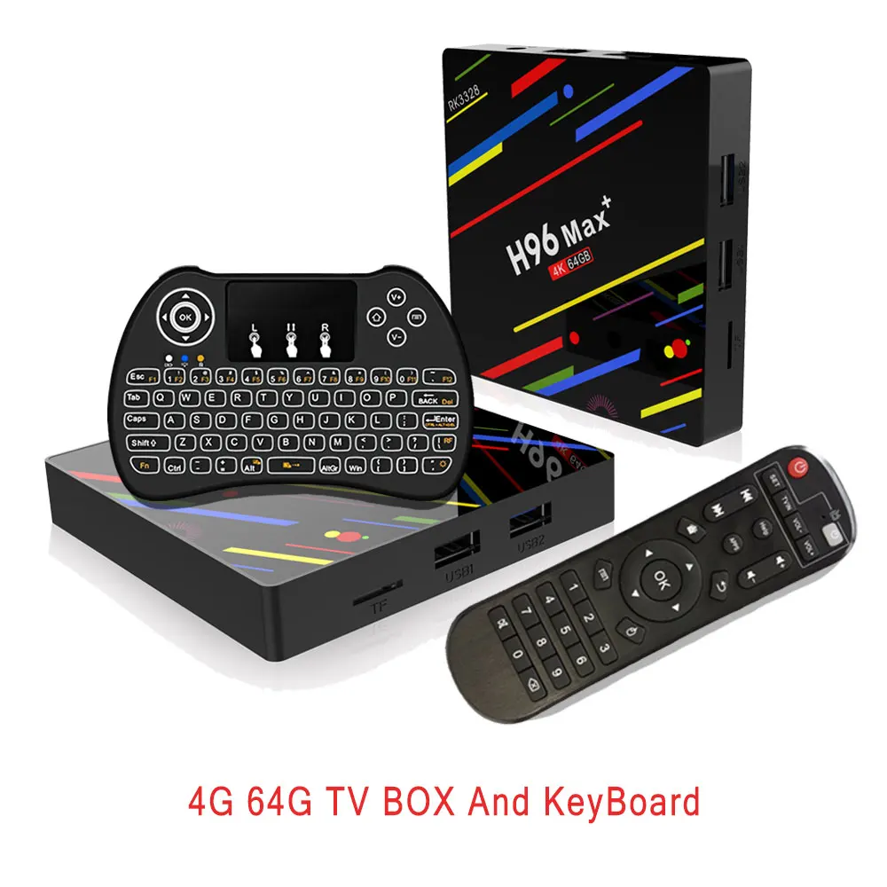 4G 64G Keyboard EStgoSZ H96 MAX Plus Android 9,0 smart tv Box 4 Гб ОЗУ 64 Гб ПЗУ телеприставка RK3328 2,4G/5G Wifi 4K H.265 4 ГБ 32 ГБ медиаплеер - Цвет: 4G 64G Keyboard