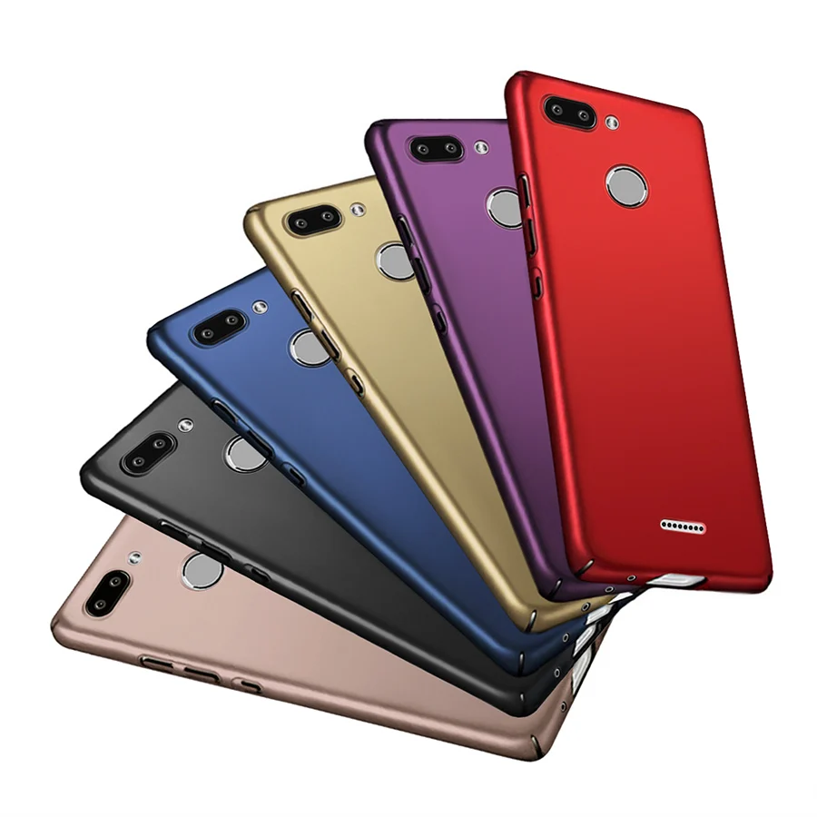 Luxury Hard Phone Case For Xiaomi Xiomi Redmi 6 Cover Matte Protector Back Redmi6 Bumper 5.45 |