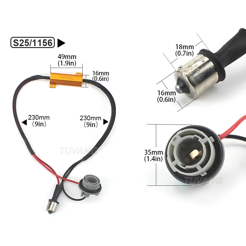 2x1156 BA15S 1157 BAY15D 7440 7443 3156 3157 автомобильный LED Поворотный одиночный нагрузочный