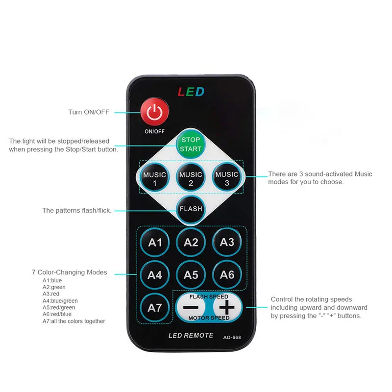HKZZI USB IR Afstandsbediening светодиодный RGB Кристалл Magische Бал 3 Вт мини Подиум Verlichting эффект