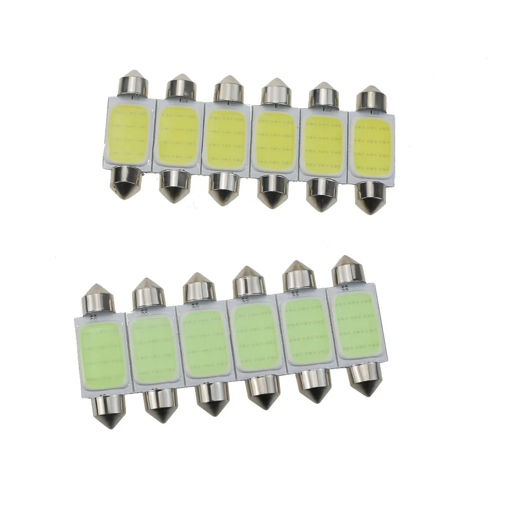 GEETANS 10 шт автомобильные лампочки C5W COB светодиодный 12v SMD 31 мм 36 39 42 купол с