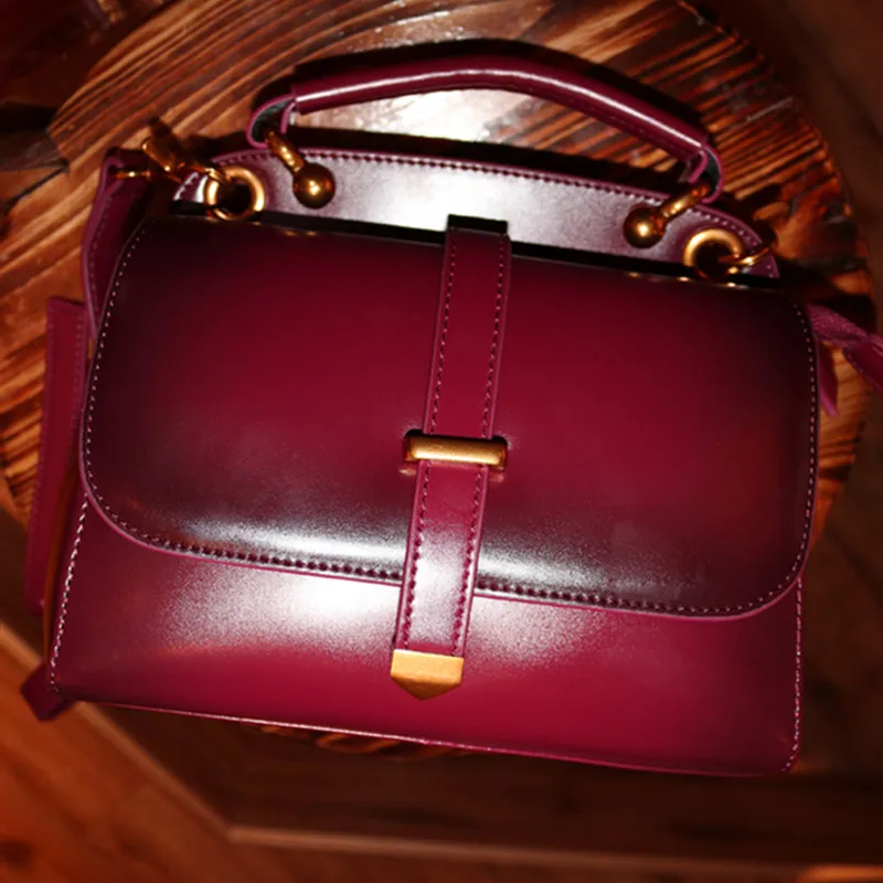 Real Leather Bag Cow 100% Genuine Handbag Women Luxury Cross Body Elegant Famous Brand Buckle Sac A Main | Багаж и сумки