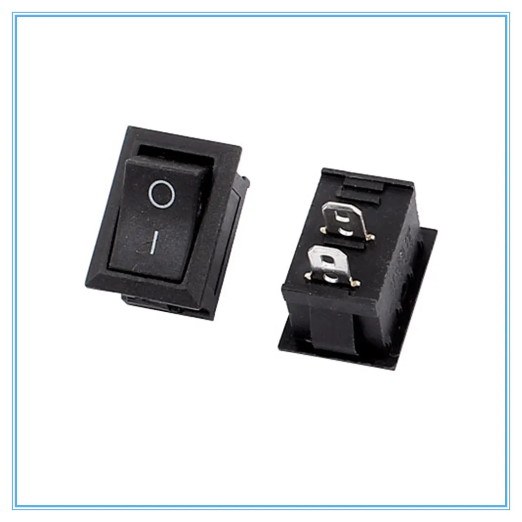 Черный 10 шт./лот 10*15 мм SPST 2PIN вкл/выкл G130 перекидной клавишный выключатель 3A/250 V автомобиль приборной панели грузовик RV ATV дома CE сертификация - Цвет: Черный