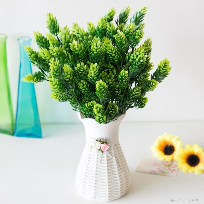 Дешевые рождественские искусственные растения pinecone цветок bromegrass декоративное