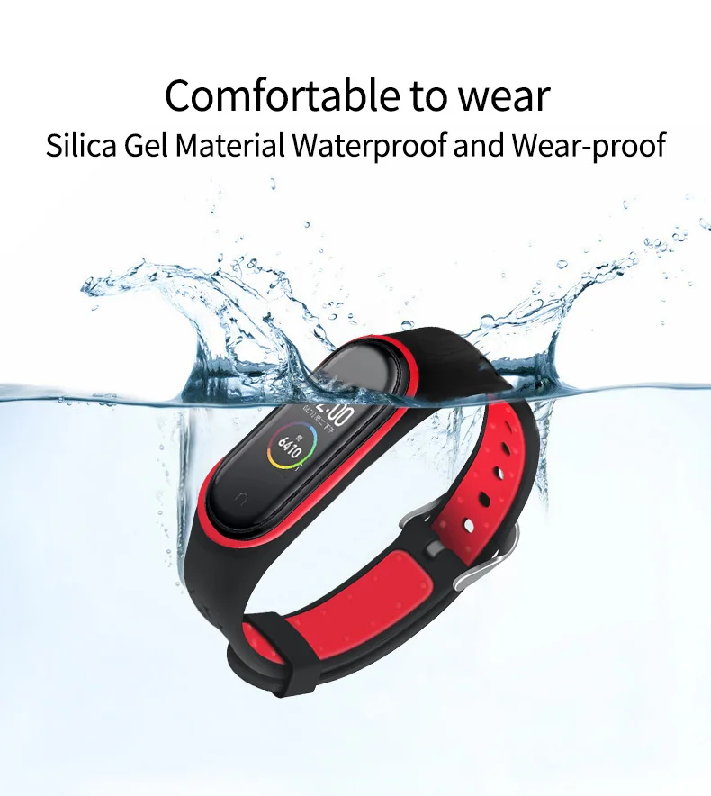 Силиконовый ремешок для Mi Band 3 4 NFC ремешок для Xiaomi mi band 3 Сменный ремешок Браслет Mi band 4 3 Аксессуары
