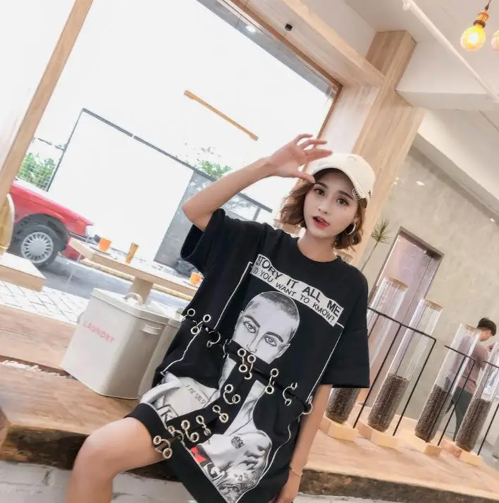 Новинка 2020 женская одежда модная Свободная футболка с персонажами летняя