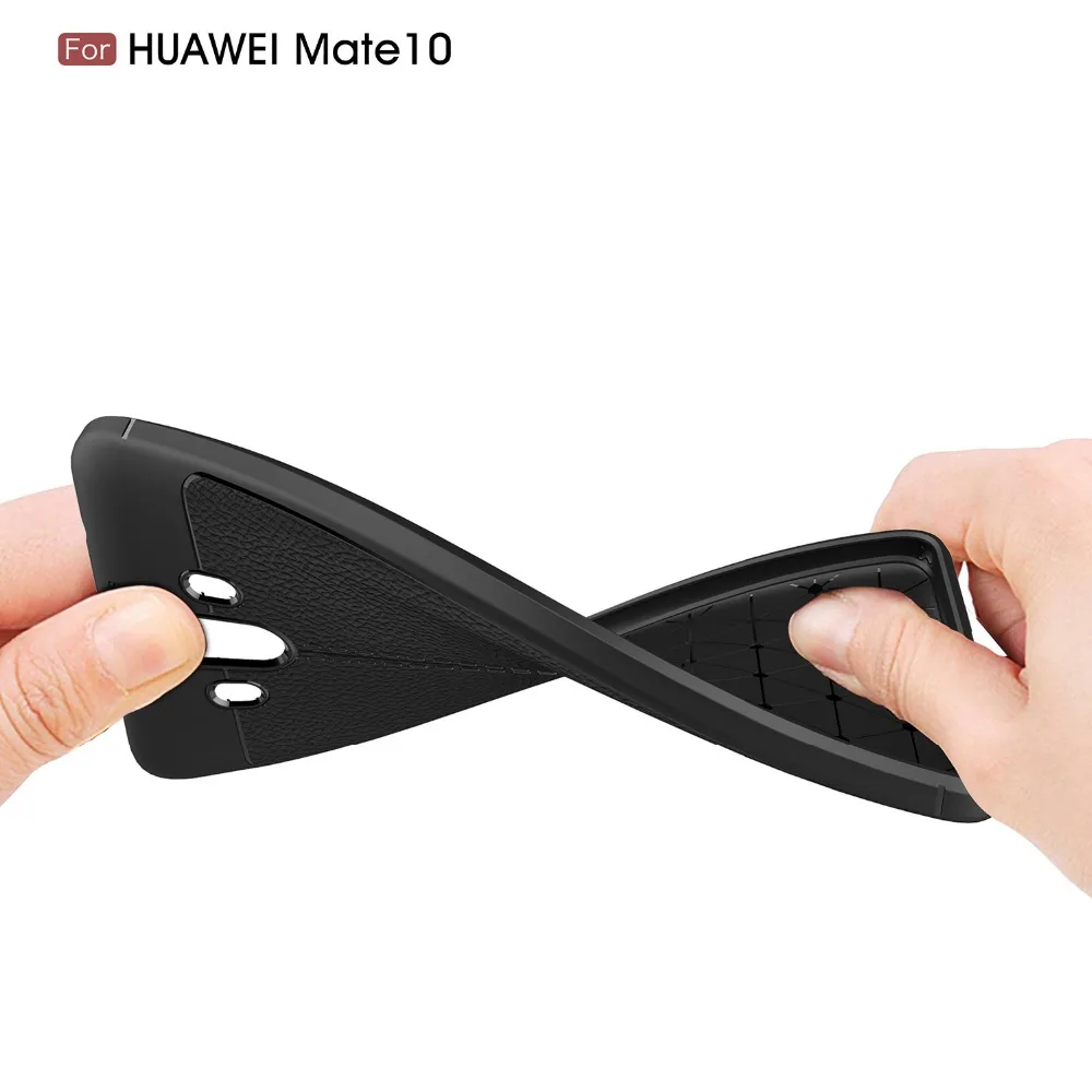BEFOSSON роскошный силиконовый кожаный чехол личи для huawei mate 10 телефона мягкий