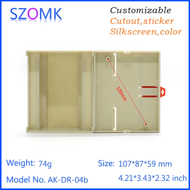 Szomk бежевый ПЛК abs пластиковый корпус проекционный ящик (4 шт.) 107*88*59 мм коробка для