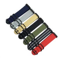 heavy duty nylon nato watchband strap 20mm 22mm 24mm watch band zulu strap stainless steel ring buckle canvas army