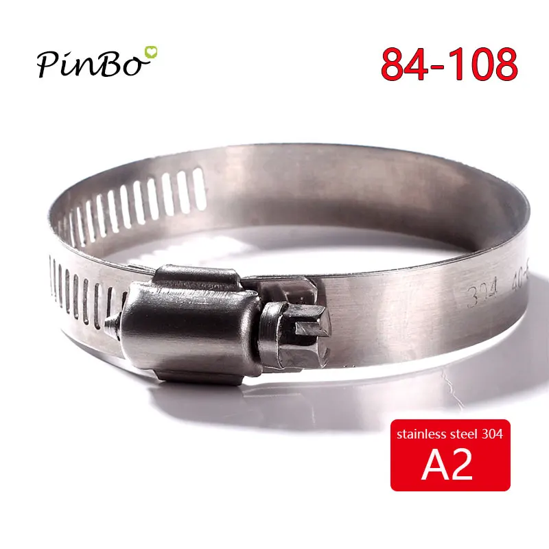 

Free shipping 10/20/pcs/lot 84-108mm Stainless Steel 304 Drive Hose Clamp Tri Clamp screw collar Fuel Line Pipe Worm