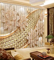 luxury curtains beautiful flower 3d curtains drapes for living room blackout window curtains for bedroom sheer curtains