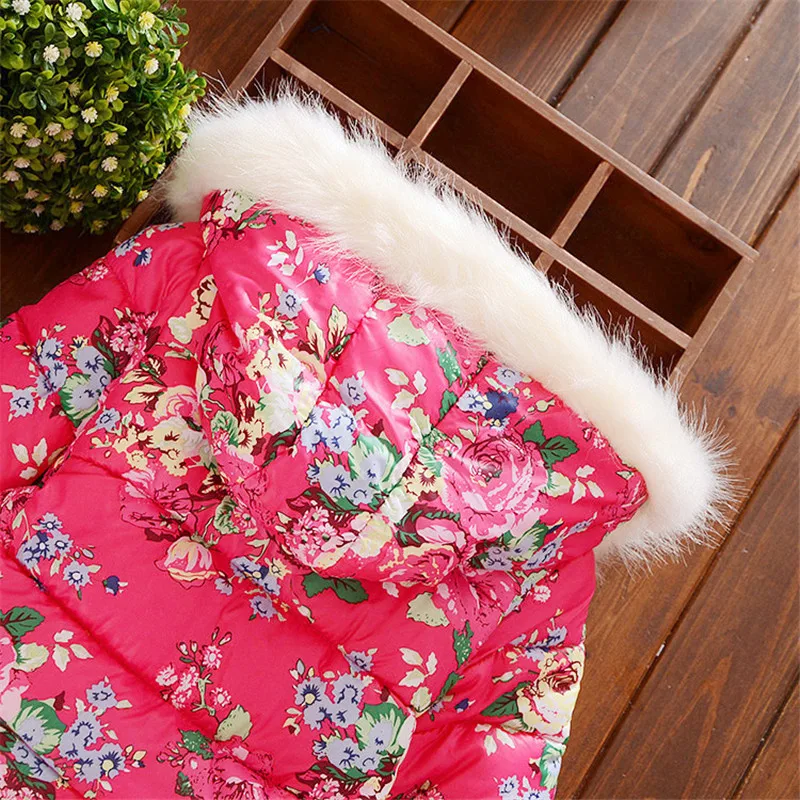 BibiCola Baby Girls Winter Warm Infant Kids down parkas Hooded snowsuit Jackets Parkas Outerwears thick warm Coats ski suit | Детская