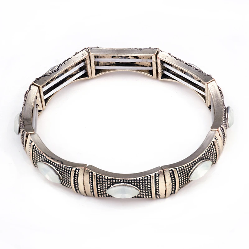 Регулируемый ажурные Античное золото Винтаж браслет в стиле бохо манжета и для