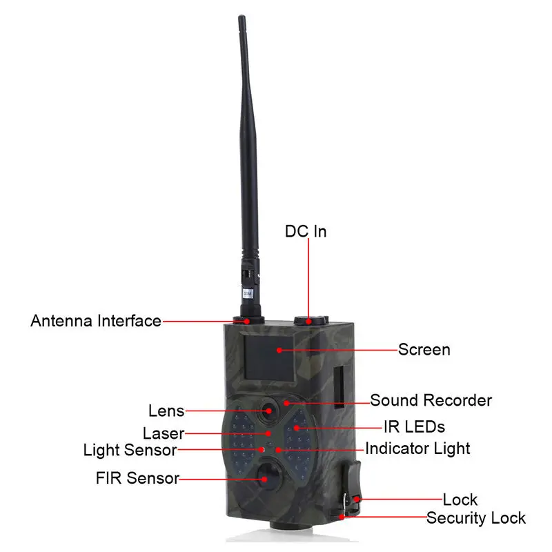 Камера для охоты Suntek HC300M цифровая черная инфракрасная камера с солнечной панелью