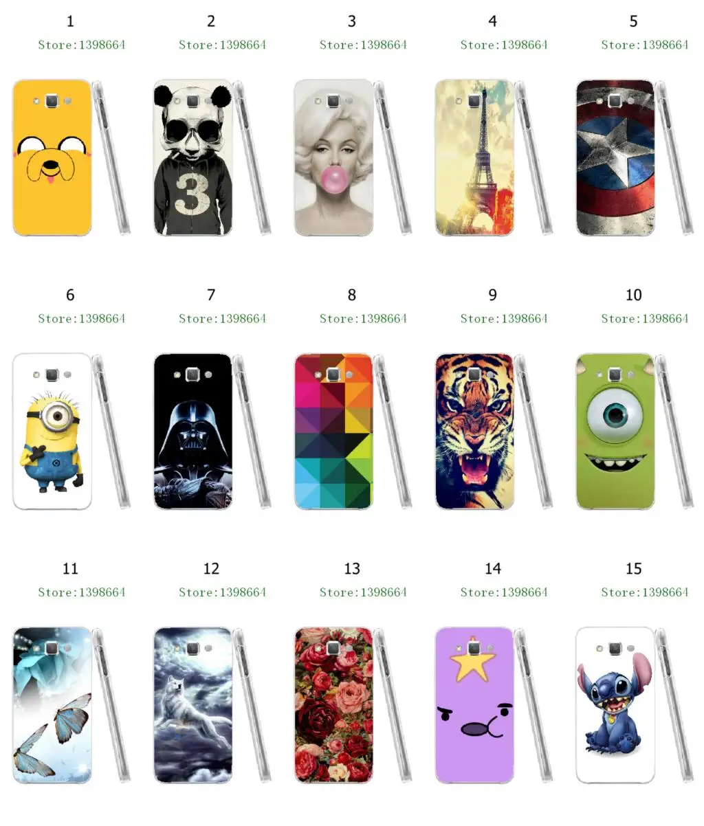 Vcustom 15 конструкции Новый горячий дизайн белый жесткий Чехлы для Samsung Galaxy E5 E500|case for